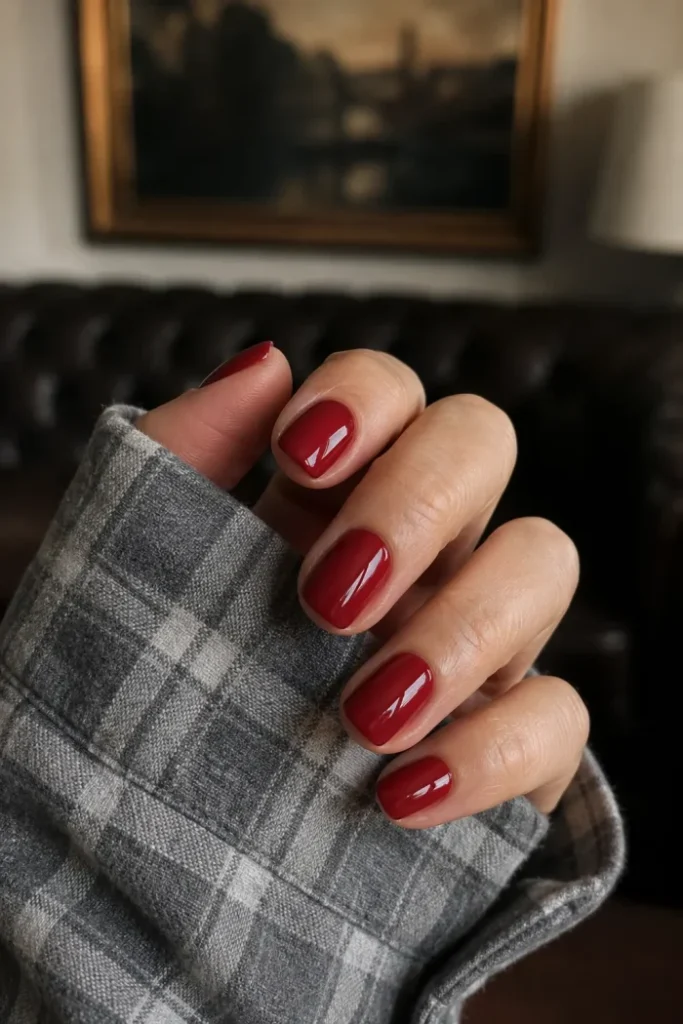 Classic Red Short Nails