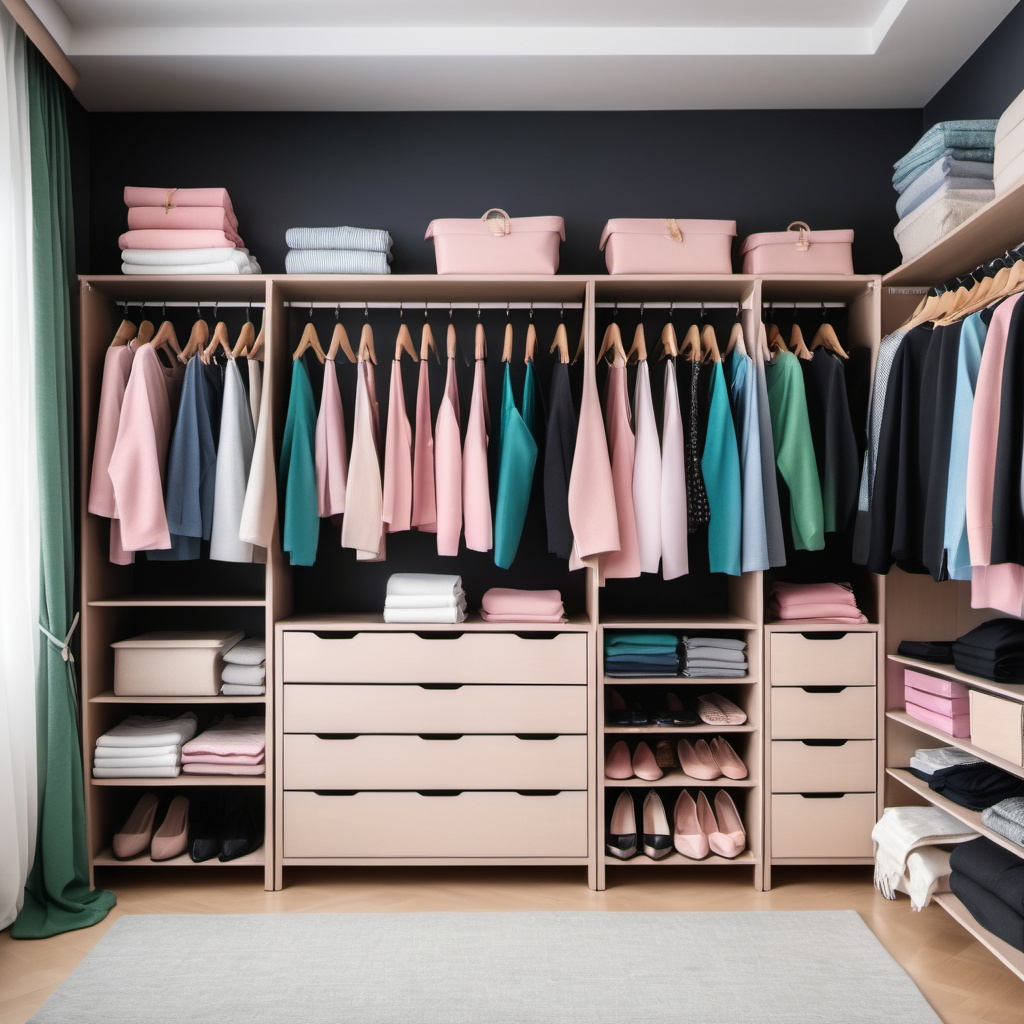 Aesthetic closet organizers and boxes