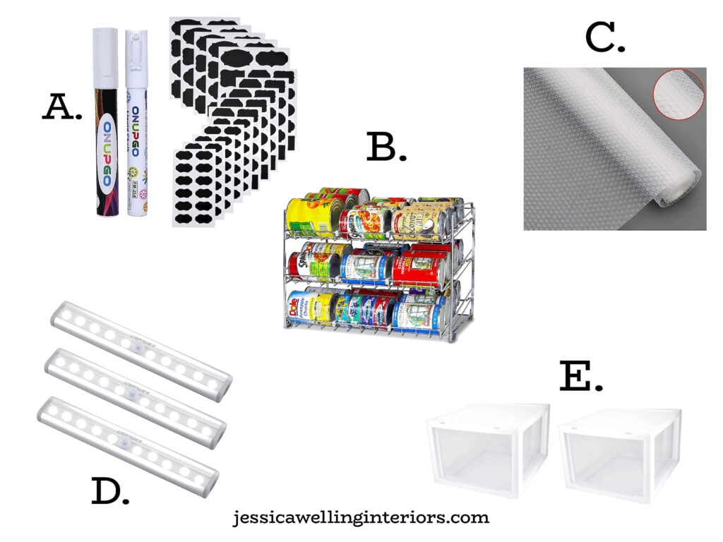 Pantry organizers collage showing various storage solutions