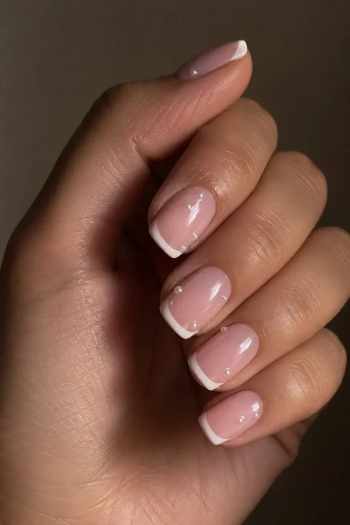 Pearl Dot French Manicure