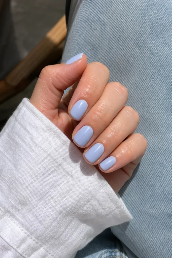 Powder Blue Summer Nails