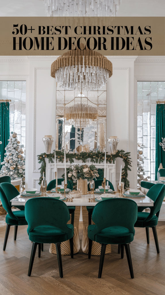 A budget-friendly yet elegant and cozy Christmas holiday living room setup