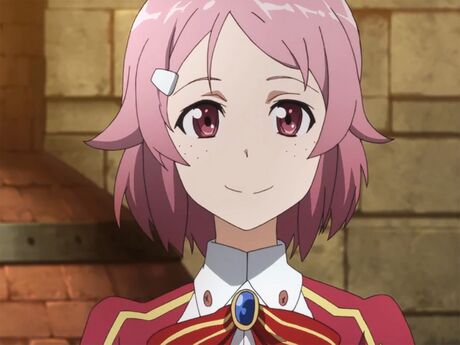 Rika Shinozaki goes by Lisbeth in the game Sword Art Online (SAO).