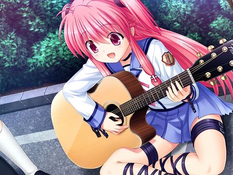 Yui is a spunky singer in Angel Beats!