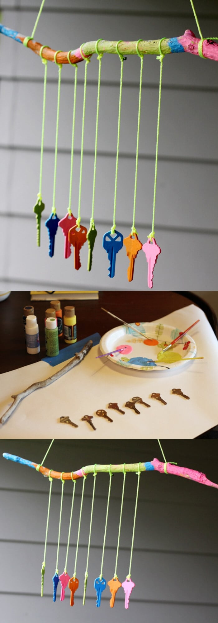 DIY Key Wind Chime for Kids