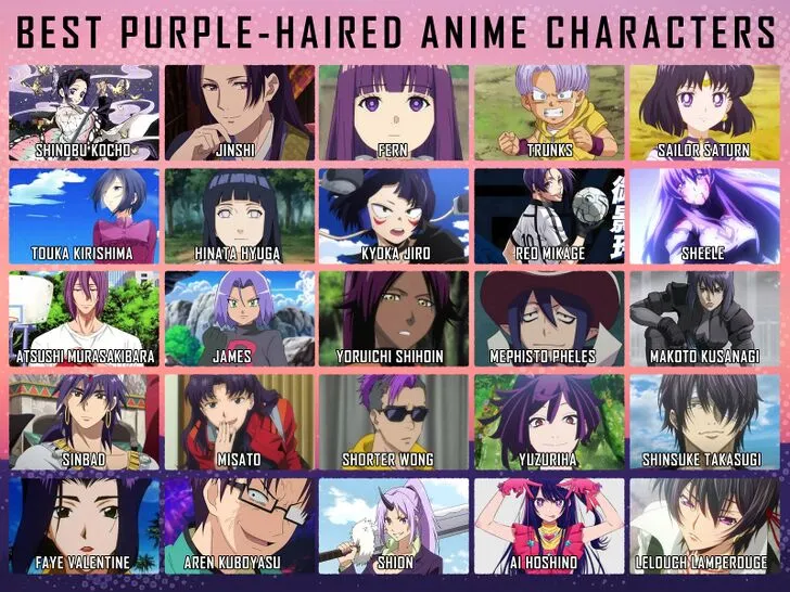 25 Most Iconic Purple Anime Characters (Hair & Eyes)