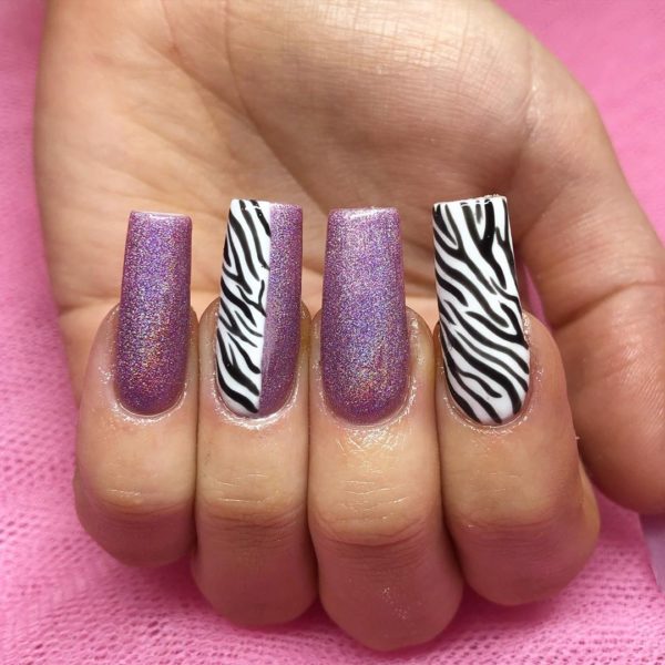 @bashsbeauty Ashleigh zebra print nails