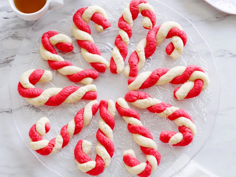 Candy Cane Cookies for Christmas dinner
