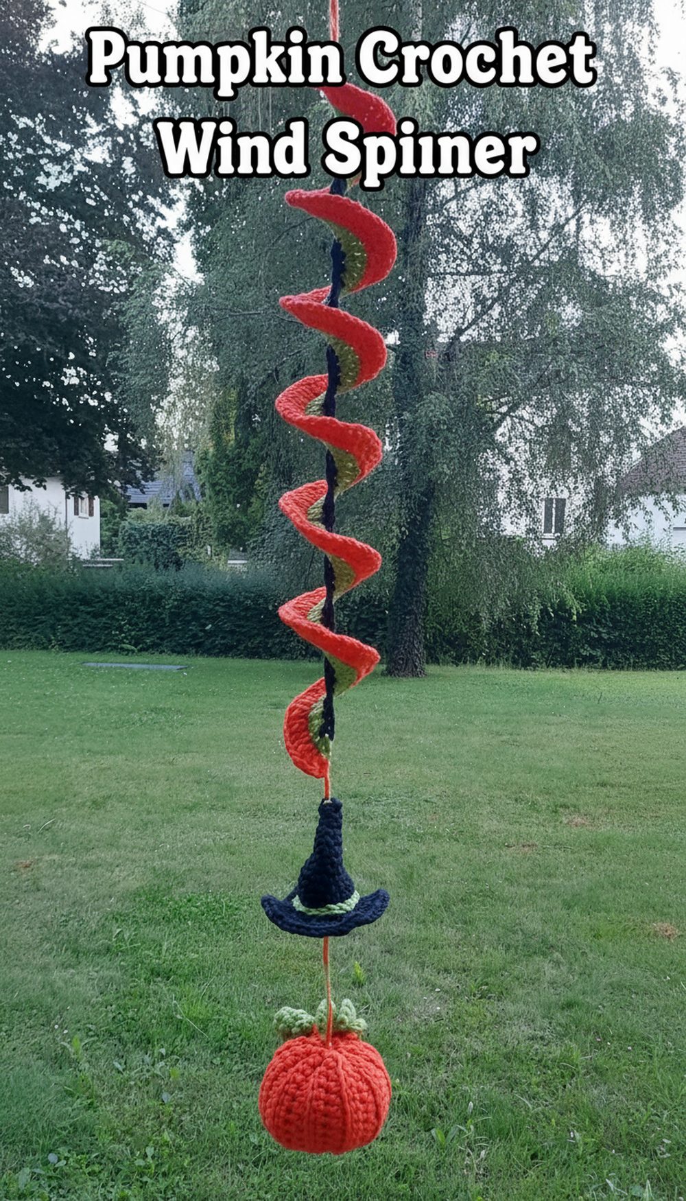 Pumpkin Crochet Wind Spinner