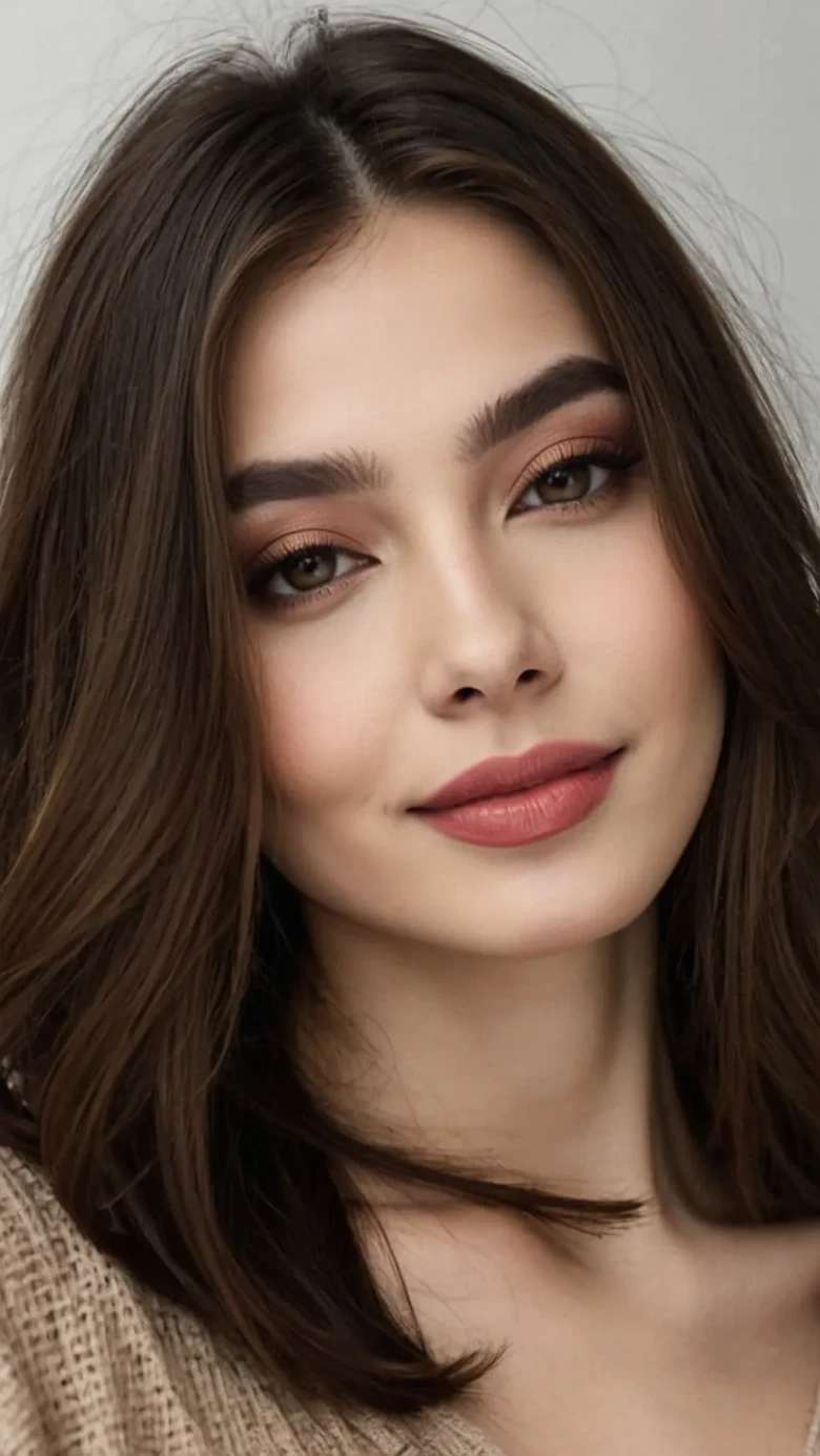 Sleek Bob with Caramel Highlights
