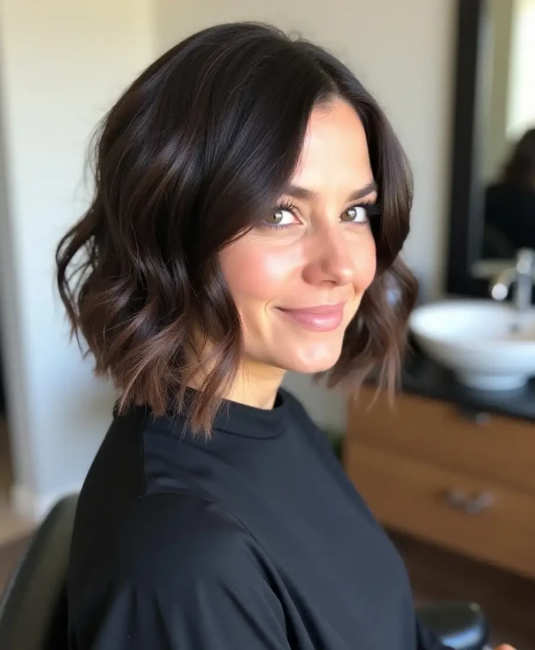 Wavy Bob with Ombre Elegance