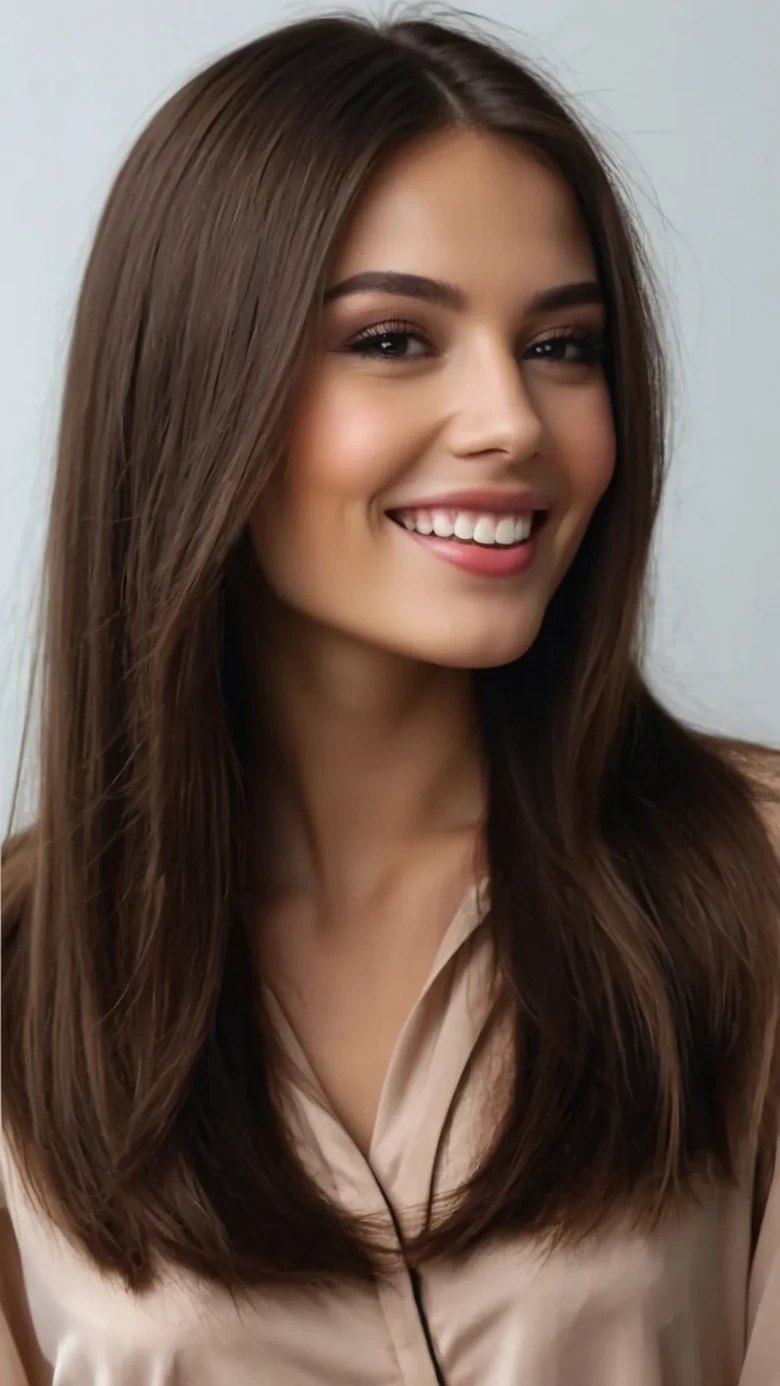 Sleek Straight Cut with Side Part