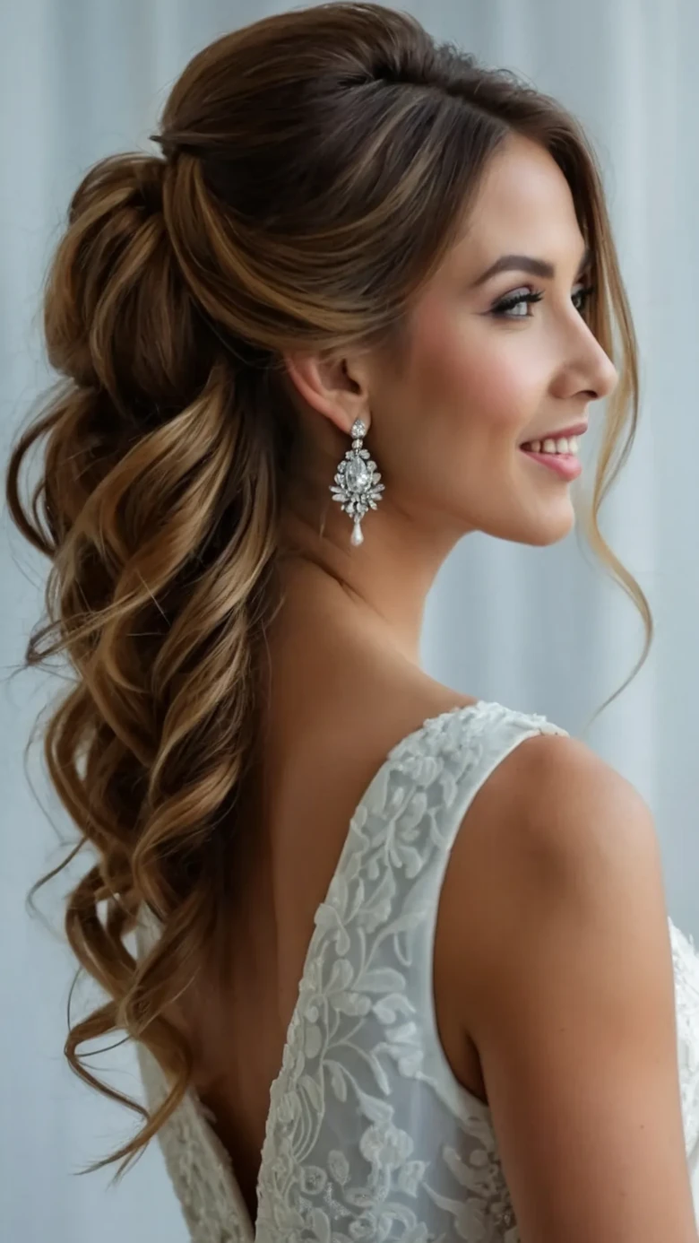 Elegant Half-Up with Loose Curls