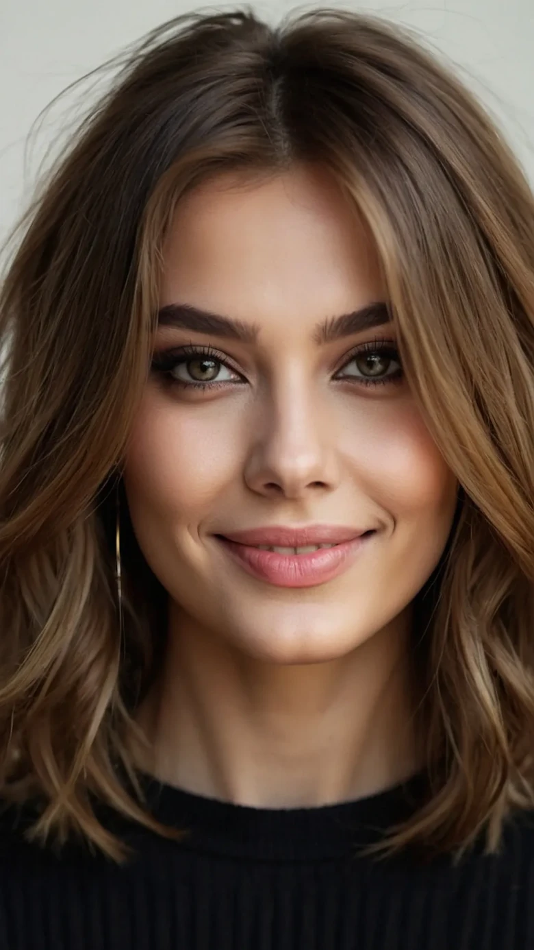 Ombre Sleek Bob with Side-Swept Bangs