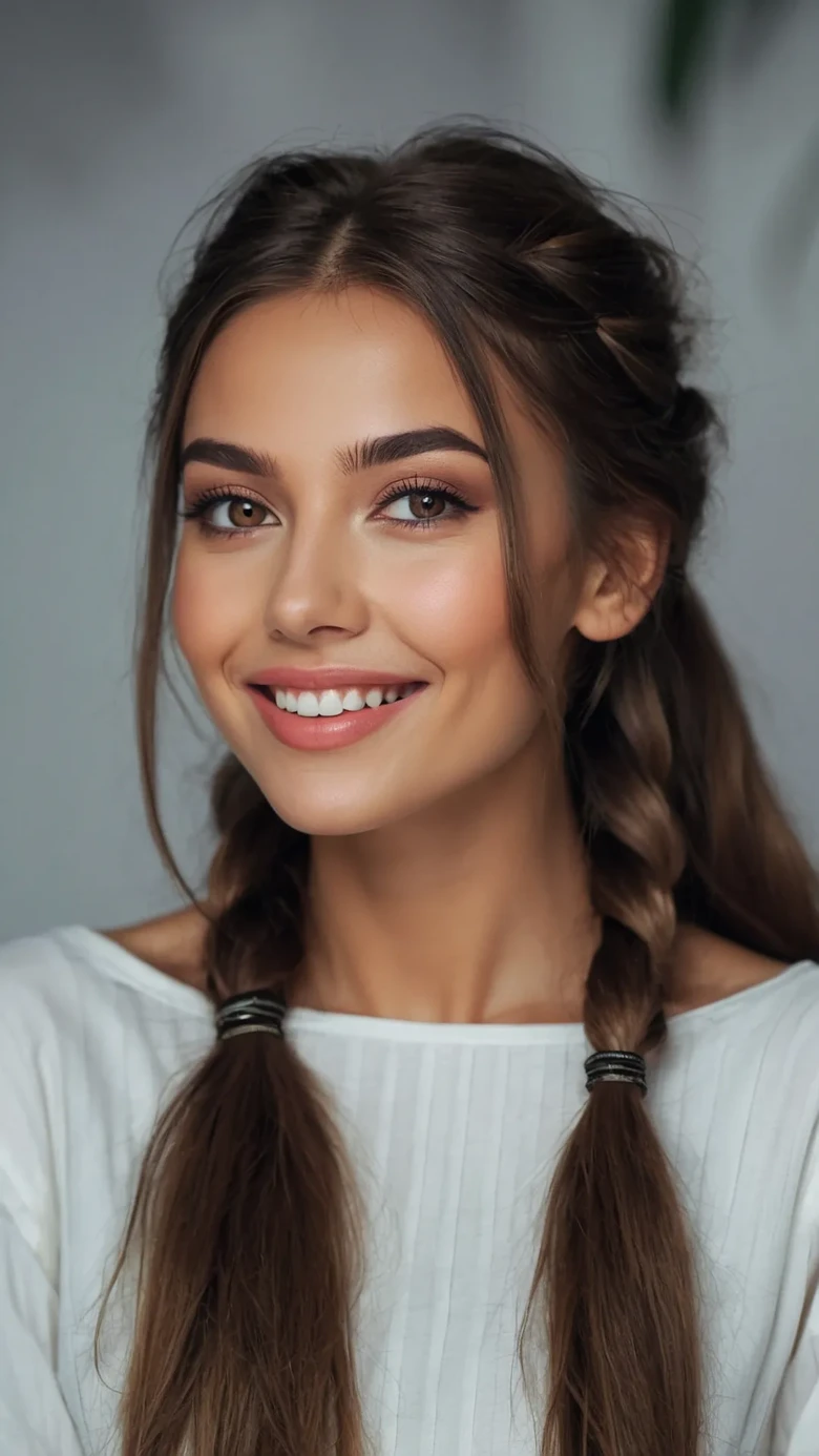 Playful Braided Pigtails