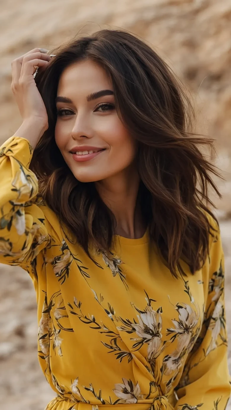 Romantic Side-Swept Waves