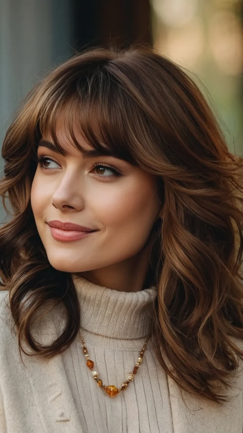 Romantic Bangs with Waves