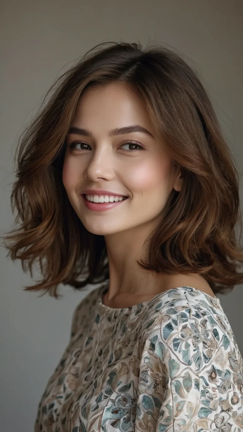 Elegant Shoulder-Length Waves