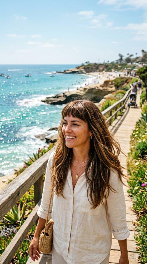 Long Layers with Micro Bangs