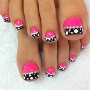 French tip in different colors